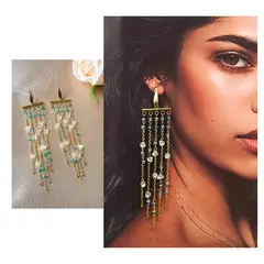 GENERICO - ARETES DE PIEDRAS ARETES EXOTICOS ELEGANTES PARA MUJER