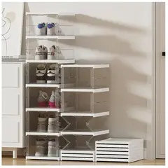 OEM - Organizador de zapatos en acrílico transparente de 6 niveles plegables