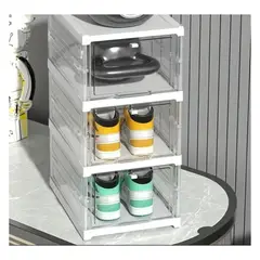 OEM - Organizador de zapatos en acrílico transparente de 6 niveles plegables