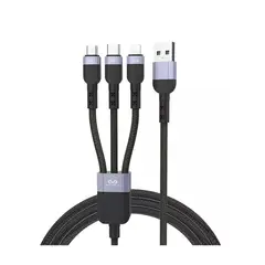 GENERICO - Cable de datos 3 en 1 Super Carga 66W 6A 120cm VQ-D132