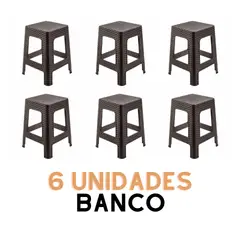 GENERICO - BANCO TIPO RATAN X6 UNIDADES