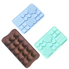 GENERICO - Set de 3 Moldes de silicona para Chocolates y Gelatinas