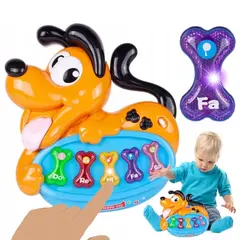 GENERICO - Piano Pluto con Notas Musicales - Naranja