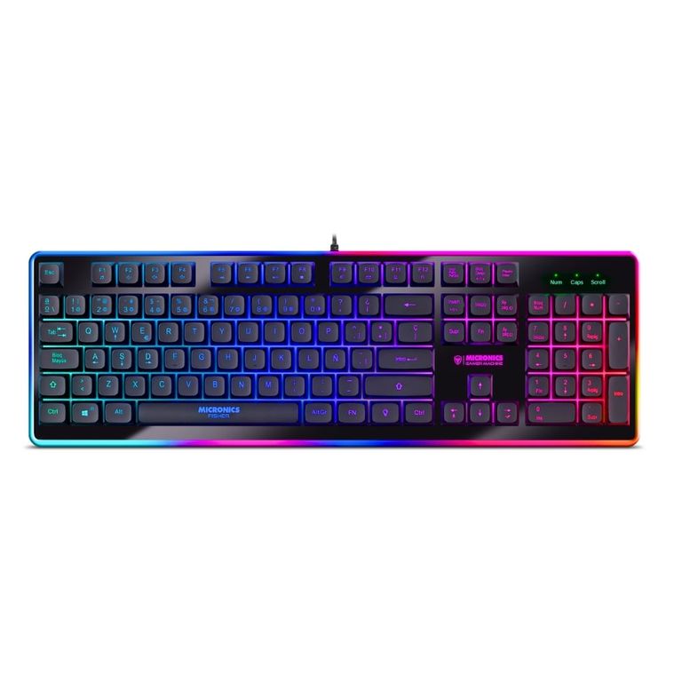 Teclado Gamer Semi Mecánico Fisher Luces Rgb