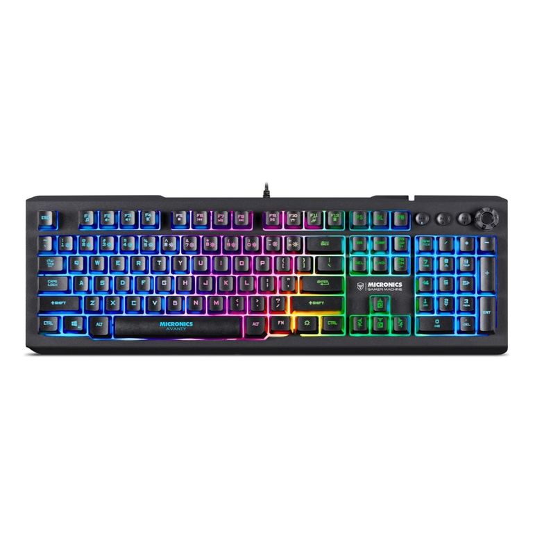 Teclado Gamer Semi Mecánico Avanty Luces Led Rgb