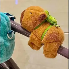 GENERICO - PELUCHE CAPIBARA DE MANO CON MOCHILA