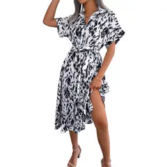 BLWOENS - Vestido casual de verano para mujeres - Blanco