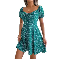 BLWOENS - Vestido casual de verano para mujeres - Verde