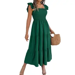 BLWOENS - Vestido casual de verano para mujeres - Verde