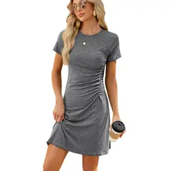 BLWOENS - Vestido casual de verano para mujeres - Gris