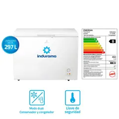 INDURAMA - Congelador 297 LT CI-320BL Blanco