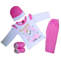 GENERICO - Ajuar Osita Princes bebe Recien nacido de 0 a 4 meses en Rosa pastel