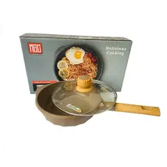 GENERICO - Sarten Hondo Antiadherente Granito Roca Volcánica 24cm