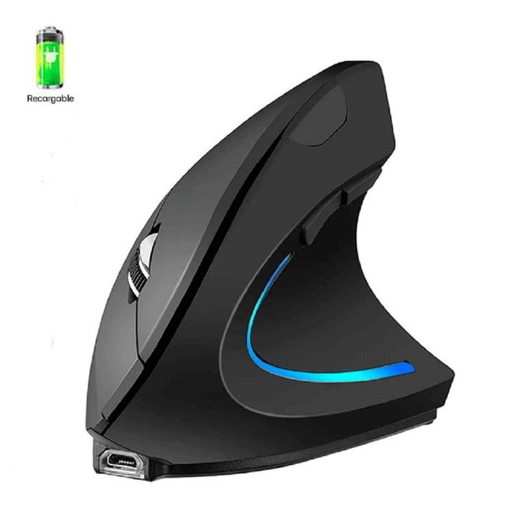 Mouse Recargable Inalambrico Ergonomico Vertical 2.4Ghz, USB 3.0