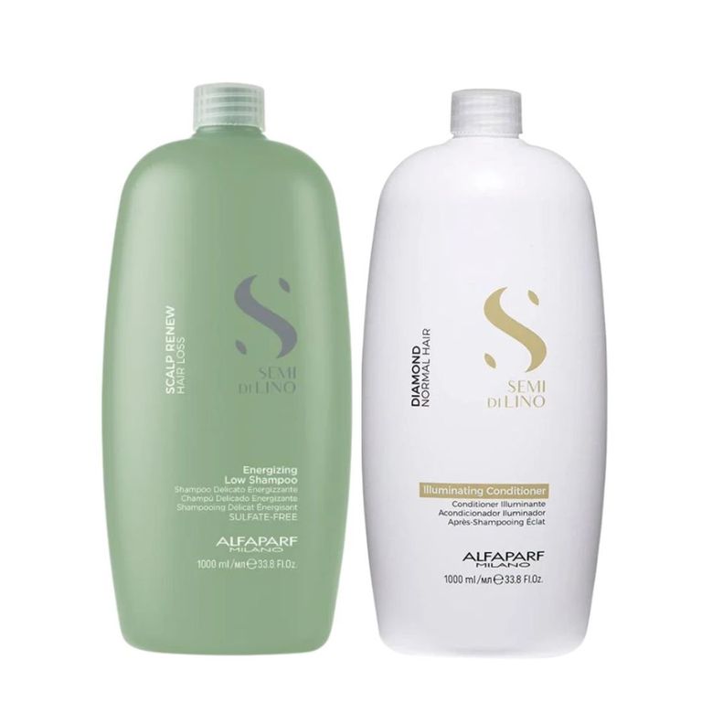 ALFAPARF SEMI DI LINO- Energizing Shampoo 1L + Diamond Conditioner 1L