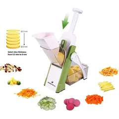 GENERICO - PICADOR VERDURAS -AUTOREGULABLE- MÁS DE 32 TIPOS CORTES-MULTIFUNCIONAL
