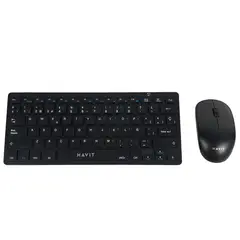 HAVIT - Kit Office KB255GCM Teclado y Mouse Inalambrico Negro