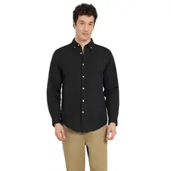 DOCKERS - Camisa Hombre Woven Refine Regular Fit Negro