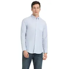 DOCKERS - Camisa Hombre Woven Refine Regular Fit Celeste