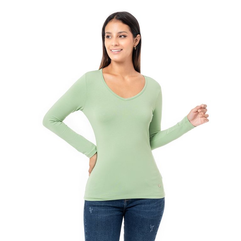 Polo Basico Jersey Full Lycra Miriam Mujer