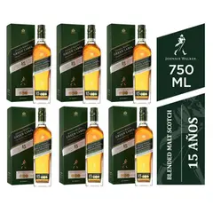 JOHNNIE WALKER - Whisky Jhonny Walker Green Label Botella 750 ml - 6 UND