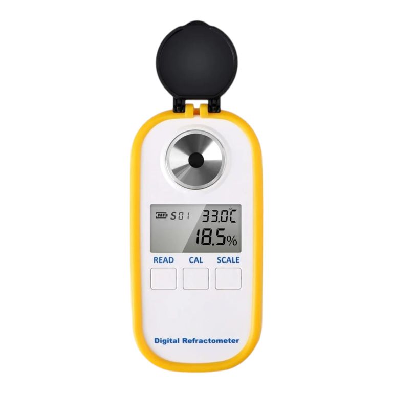 Refractometro Digital 0-50% Brix Vinos Jugos Azucar DR101 Amarillo