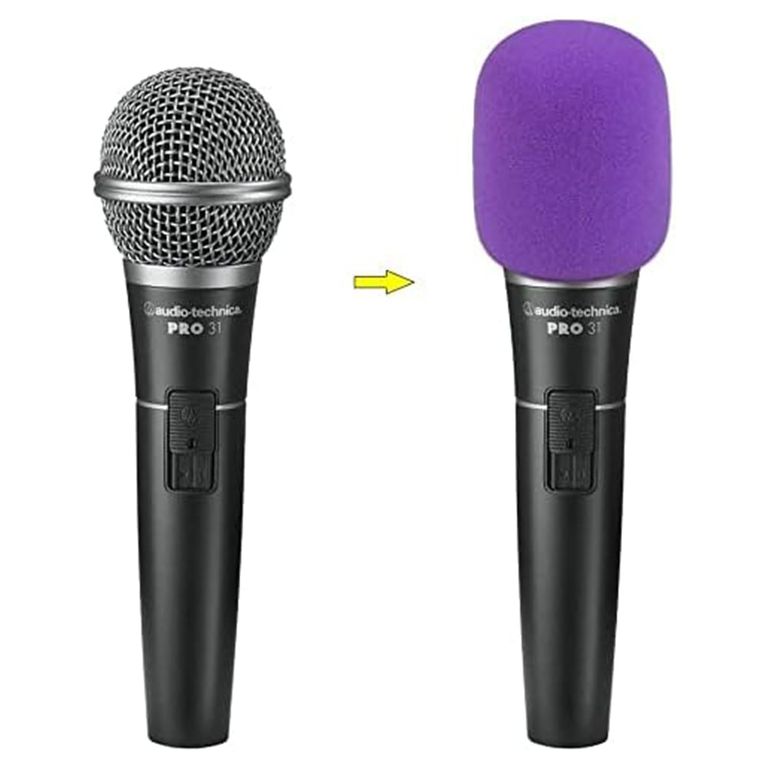 Esponja Protector Para Microfonos Ideal Para Entrevista - Morado