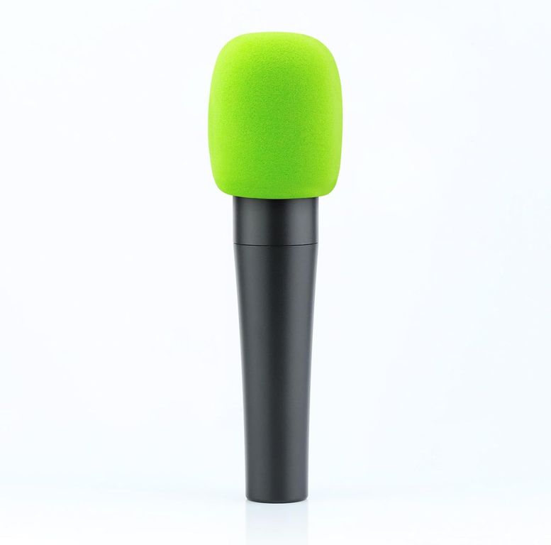 Esponja Protector Para Microfonos Ideal Para Entrevista - Verde Limon