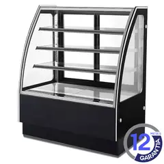FRITECSA - Vitrina Exhibidora Refrigerada Pastelera FW-1000CF3 Black Titanium Gold Curva De 4 Niveles