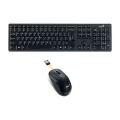 GENIUS - Teclado + Mouse Slimstar 8230 Wireless/Bt Negro