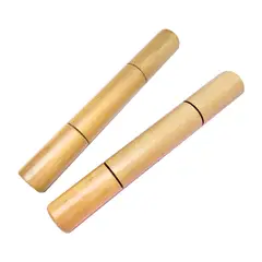 GENERICO - Claves de Madera Instrumento Musical de Percusion