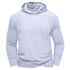 BLWOENS - Camiseta de manga larga para hombres en primavera y otoño - Blanco