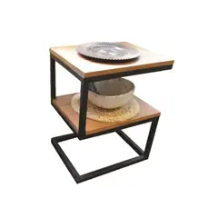 KILA DESIGN - Mesa Auxiliar S Madera y Fierro