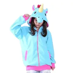 GENERICO - Casacas Unicornio Celeste Onesie Disfraz Unicornio