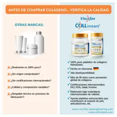 VISCOFAN COLLINSTANT - Colageno Hidrolizado Viscofan ULTRA Premium COLLinstant® 200gr x 3 ALEMAN 100% Puro