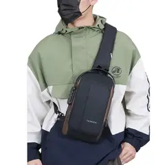 GENERICO - Mochila Morral Antirrobo Candado Clave Negro/marrón USB Bolso Genieka