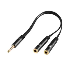ARGOMTECH - CABLE ADAPTADOR 3.5 mm TRRS MACHO A DUAL 3.5mm TRS HEMBRA