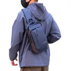 GENERICO - Bolso Morral Antirrobo Candado Clave Azulmarrón USB Mochila Genieka