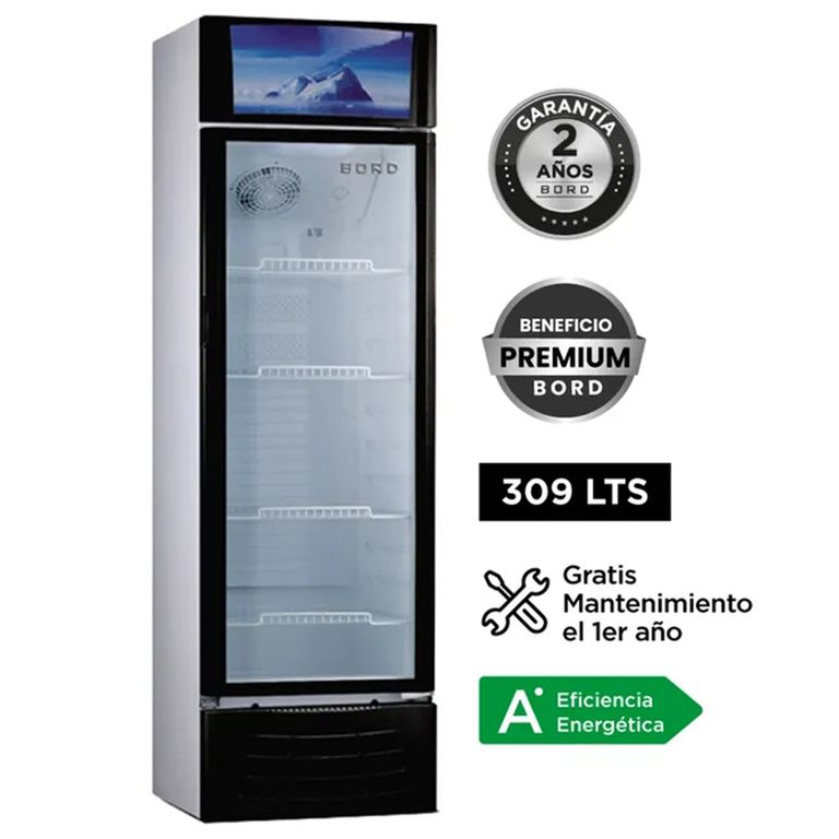 Vitrina Exhibidora 309 Litros con iluminación LED EX309-M