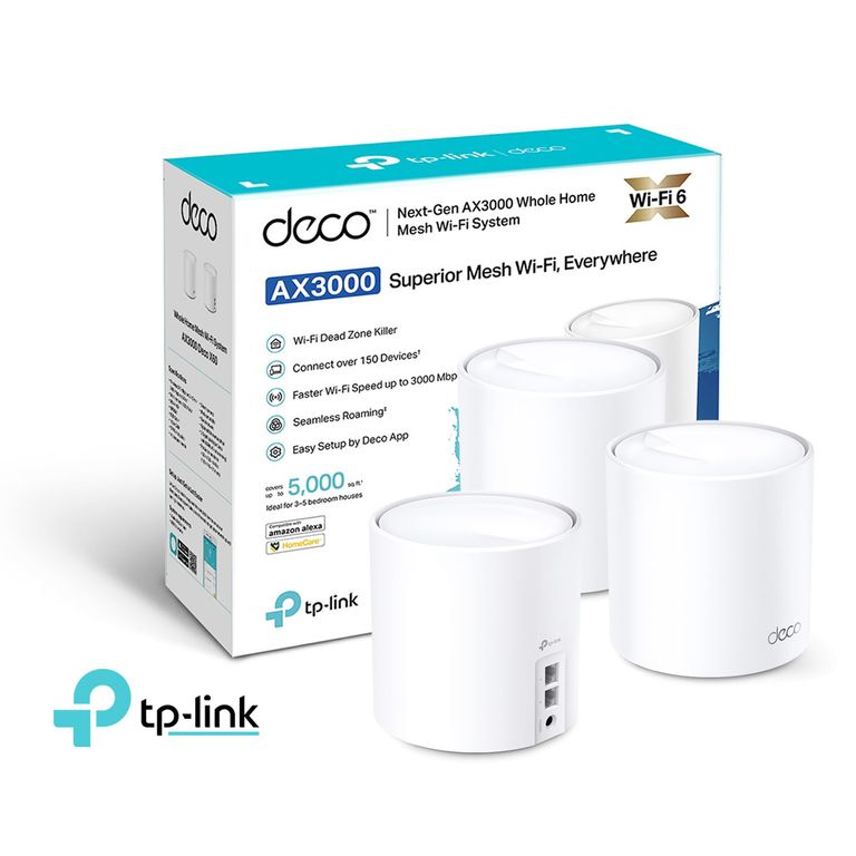Sistema Mesh Tp-Link Deco X60 3 Pack Doble Banda Wifi 6 Ax5400