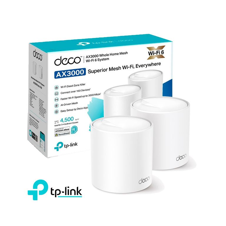 Sistema Mesh Tp-Link Deco X50 2 Pack Doble Banda Wifi 6 Ax3000