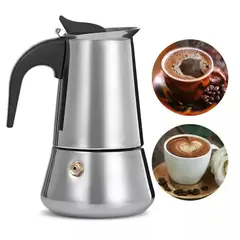 GENERICO - Cafetera Italiana 6 Tazas Acero Inox Espresso Make