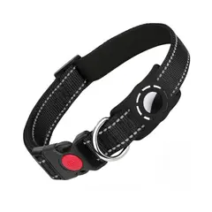 GENERICO - Collar para Perros Medianos con Soporte AirTag - Negro