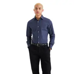 DOCKERS - Camisa Hombre Crafted Slim Fit Azul