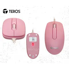 TEROS - Mouse óptico TE-1221S, 1000dpi, , USB, 3 botones