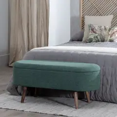 GENERICO - Banqueta Baúl Olivar Verde Decoban Hogar