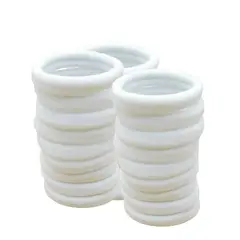 AFRODITA - Pack x 72 Ligas Blancas Resistentes Para El Cabello