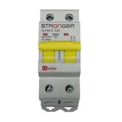 NACIONAL - INTERRUPTOR TERMICO 2 X 25 AMP ALPHA STRONGER 6KA 220V/415V