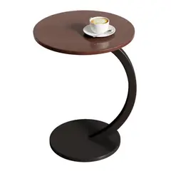 GENERICO - Mesa Tipo C Redonda Comedor Dormitorio Sala Moderna Madera VF1013