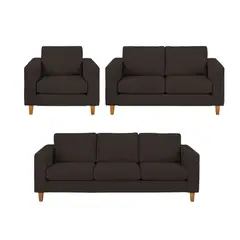 GENERICO - Juego de Sala Milan 3-2-1 Chocolate